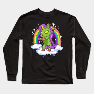 Unicorn Zombie Zombicorn Zombiecorn Halloween Long Sleeve T-Shirt